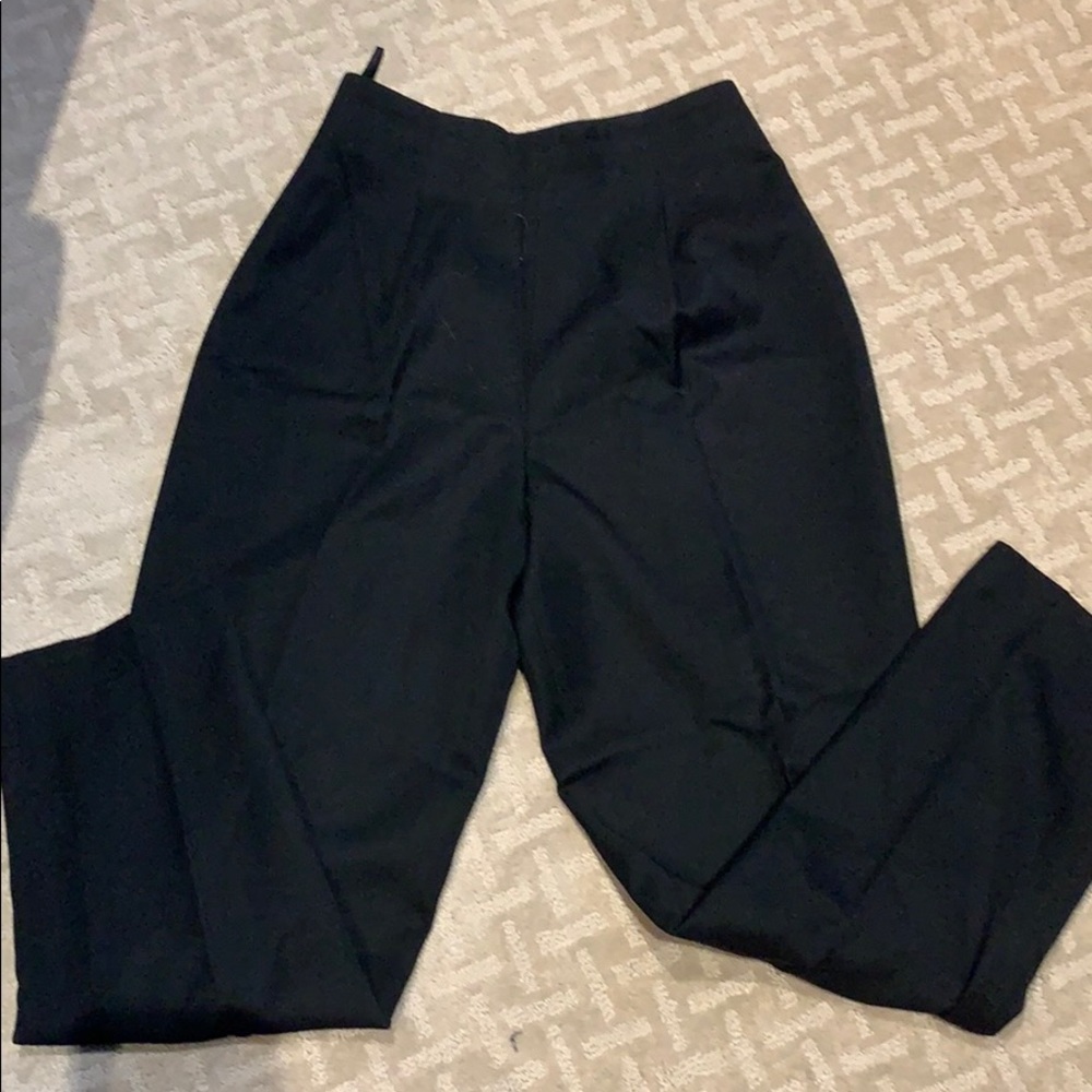 BUNDLE OF 2: Women’s High waisted Back zip Black Trouser, Cream Trouser Size 8
